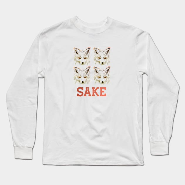 Four Fox Sake! Long Sleeve T-Shirt by THUD creative